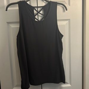 Black, breathable tank top